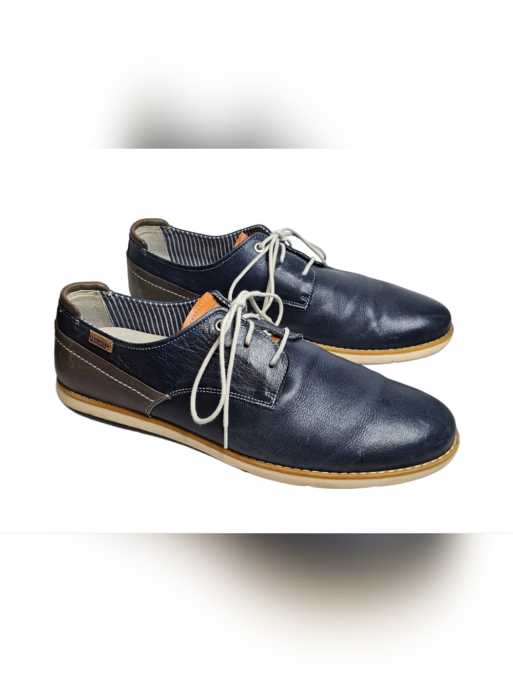 Pikolinos Jucar M4E-4104 Navy Leather Business Casual Oxford Shoes EU 46 US 12